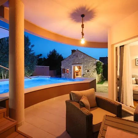 Pool With Traditional Dalmatian Konoba *