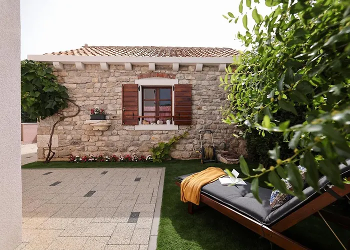 Pool With Traditional Dalmatian Konoba Nin