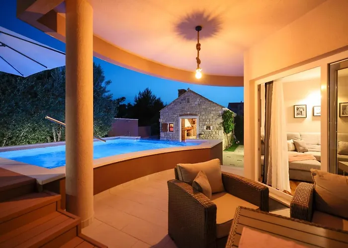 Pool With Traditional Dalmatian Konoba *